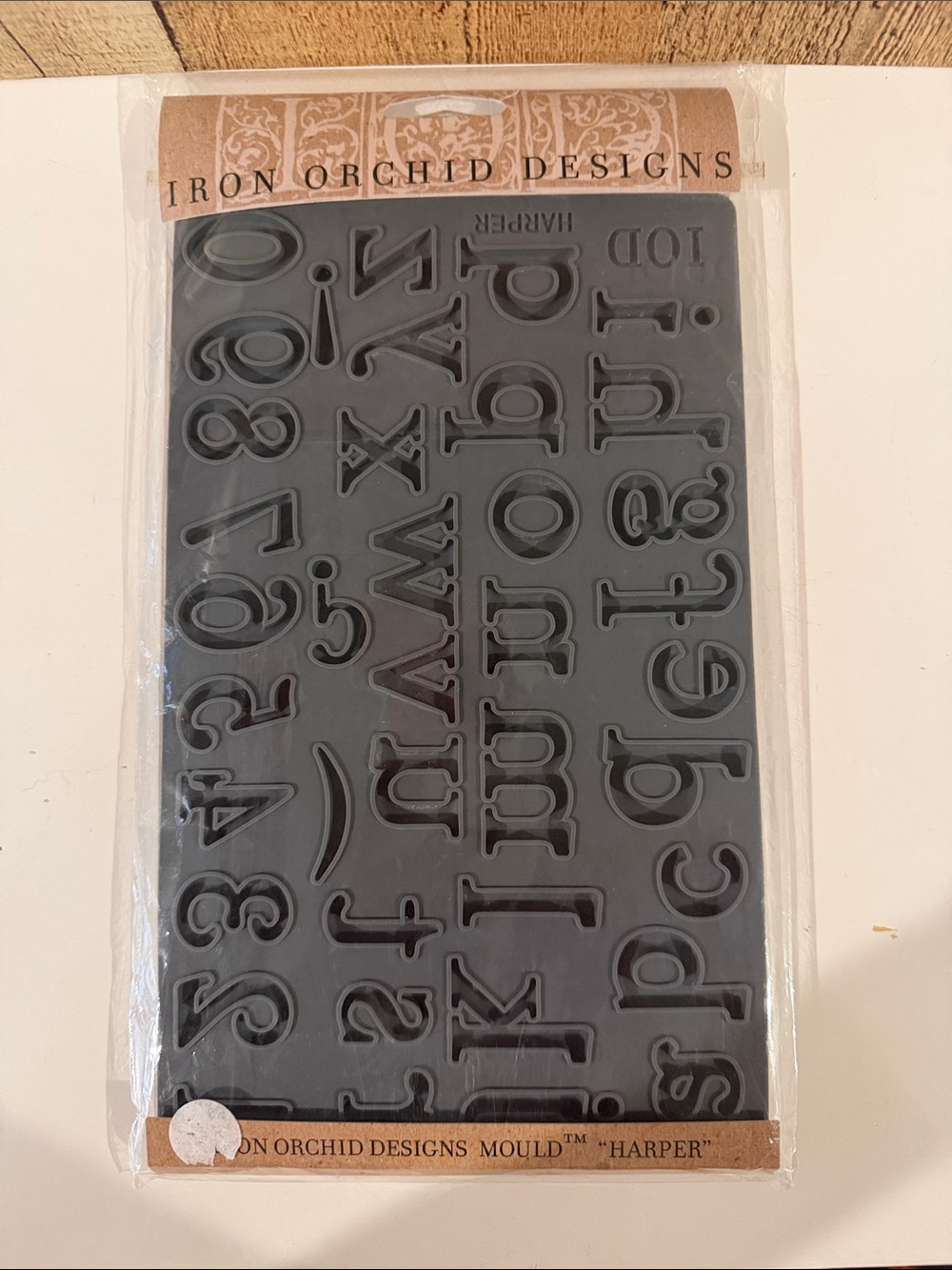 IOD Harper Silicone Alphabet & Number Mold - Gray